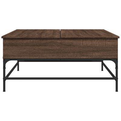 vidaXL Coffee Table Brown Oak 95x95x45 cm Engineered Wood and Metal