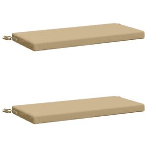 vidaXL 2-Piece Bench Cushions SOEST 2 pcs 100% Polyester Beige
