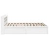 vidaXL Bed Frame with Headboard White 135x190 cm Double Solid Wood Pine