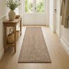 vidaXL Area Rugs Rectangular Natural and Black 80 x 250 cm Jute