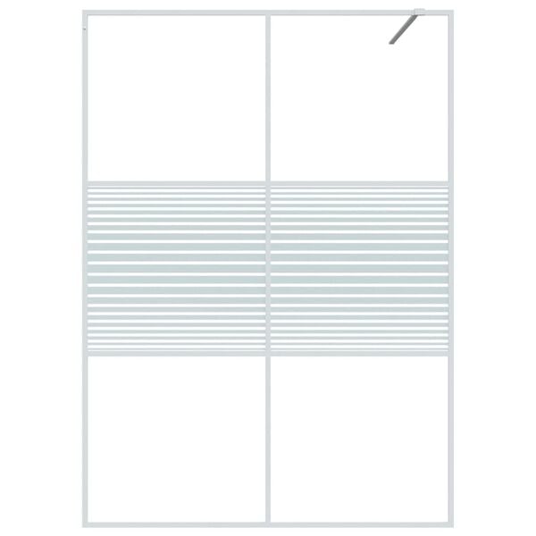 vidaXL Walk-in Shower Wall White 140x195 cm Clear ESG Glass
