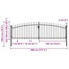 vidaXL Double Door Fence Gate Woerden with Spear Top 400x199.5 cm