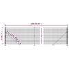 vidaXL Wire Mesh Fence with Flange Green 0.8x10 m