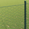 vidaXL Hexagon Fence Green 0.4 x 100 m PVC