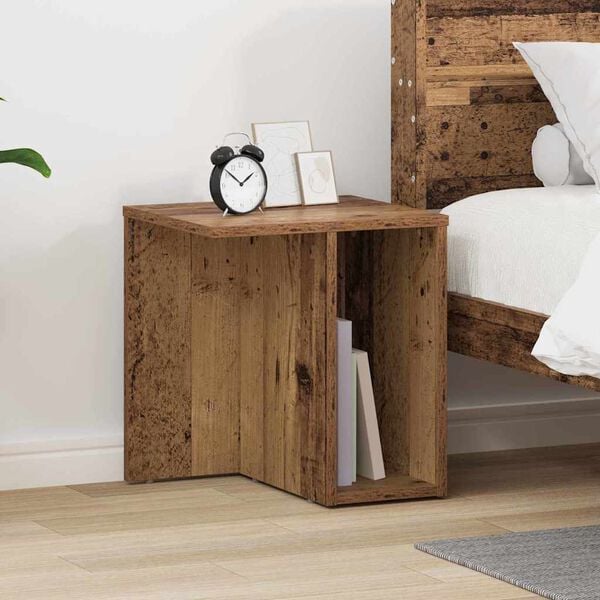 vidaXL End Table Old Wood 37 x 32 x 40 cm Engineered Wood