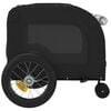 vidaXL Pet Bike Trailer with Storage Black 124.5 x 63.5 x 53 cm