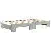 vidaXL Daybed with Trundle and Drawers Light Grey 90x190 cm Velvet