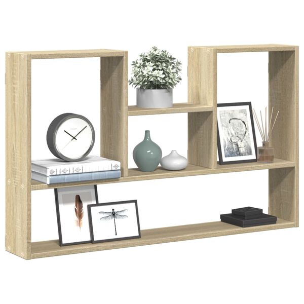 vidaXL Wall Shelf Sonoma Oak 99x15x60 cm Engineered Wood