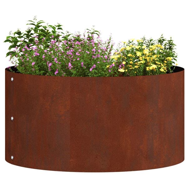 vidaXL Planter Ring Brown 40 x 40 x 20 cm Weathering Steel
