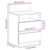 vidaXL Bedside Cabinets 2 pcs with 2 Drawers Old Wood 40x33x60 cm