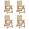 vidaXL Folding Chairs 4 pcs Solid Wood Acacia and Textilene