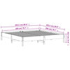 vidaXL Bed Frame without Mattress White 200x200 cm Solid Wood Pine