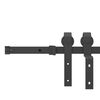 vidaXL Sliding Door Hardware Kit 183 cm Steel Black