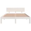 vidaXL Bed Frame without Mattress White 135x190cm Double