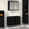 vidaXL Bathroom Furniture Set 2 pcs Black Oak Engineered Wood