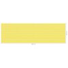 vidaXL Balcony Screen Yellow and White 120x400 cm HDPE