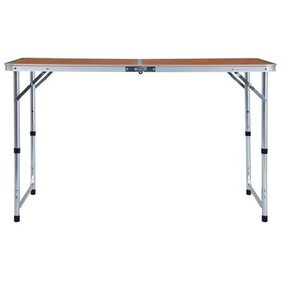 vidaXL Foldable Camping Table Aluminium 120x60 cm