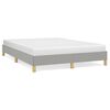 vidaXL Bed Frame without Mattress Light Grey 135x190 cm Double Double Fabric