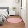 vidaXL Faux Rabbit Fur Rug Olite Pink &Oslash; 80 cm Polyester
