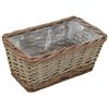 vidaXL Raised Bed 3 pcs Wicker with PE Lining