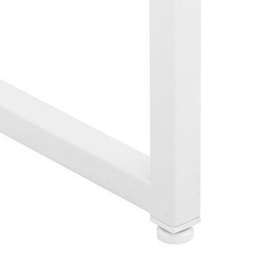 vidaXL Highboard White 80x35x135 cm Steel and Tempered Glass