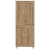 vidaXL Highboard Artisan Oak 69.5 x 34 x 90 cm Engineered Wood