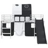 vidaXL Kids'Loft Bed Frame White and Black 99.5 x 200 cm Metal
