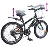 vidaXL Kids Bike 24'' 6-Speed for 8-12 Years Old Black
