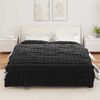 vidaXL Faux Rabbit Fur Blanket Black 240 x 270 cm Polyester