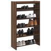 vidaXL Shoe Rack Brown Oak 60x25x100 cm Engineered Wood