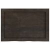 vidaXL Table Top Dark Brown 60x40x(2-6) cm Treated Solid Wood Oak