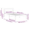 vidaXL Bed Frame with Headboard Wax Brown 100 x 200 cm Solid Pine Wood