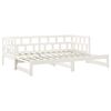 vidaXL Pull-out Day Bed without Mattress White 2x(80x200) cm