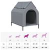 vidaXL Dog House Light Grey Oxford Fabric and Steel