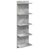 vidaXL Wall Shelf Concrete Grey 30 x 15 x 100 cm Engineered Wood