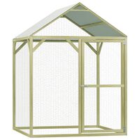 vidaXL Chicken Cage 1.5x1.5x2 m Impregnated Wood Pine and Steel