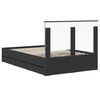 vidaXL Bed Frame with Drawer Black 120 x 190 cm Engineer Wood