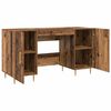 vidaXL Desk with Shelf Old wood 140 x 50 x 75 cm Engineered wood