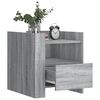 vidaXL Bedside Cabinet Grey Sonoma 45x50x50 cm Engineered Wood