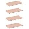 vidaXL Floating Shelf Wall-mounted 4 pcs Pink 40 x 18 x 2.5 cm Steel