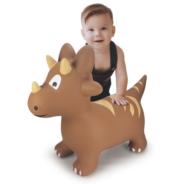 JAMARA Bouncing Animal Dino with Pump Brown