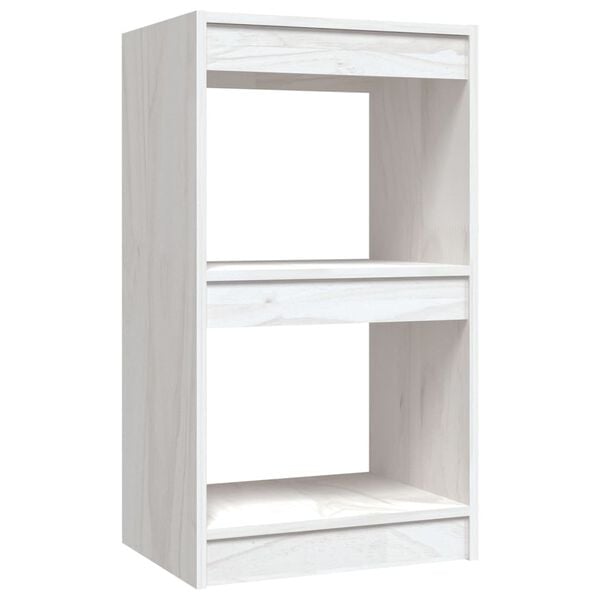 vidaXL Book Cabinet White 40x30x71.5 cm Solid Pinewood