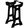 vidaXL Bench Leg | Set of 2 | Black | Solid Cast Iron | 25 x 41 cm | Durable