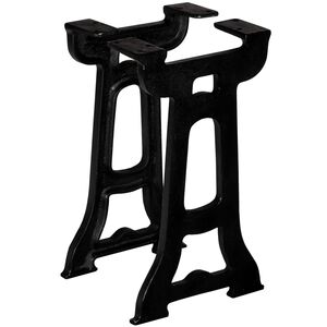 vidaXL Bench Leg | Set of 2 | Black | Solid Cast Iron | 25 x 41 cm | Durable