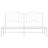 vidaXL Metal Bed Frame without Mattress with Headboard White 160x200cm