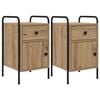vidaXL Bedside Cabinet 2 pcs Artisan Oak 35 x 36.5 x 61 cm