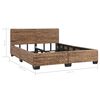 vidaXL Bed Frame without Mattress Natural Rattan 140x200 cm
