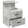 vidaXL Bedside Cabinet with 2 Drawers Concrete Grey 40x36.5x62 cm