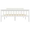 vidaXL Bed Frame without Mattress White Solid Pine Wood 140x200 cm