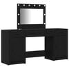 vidaXL Dressing Table 3 pcs Black 78.5 x 41 x 135 cm Engineered Wood